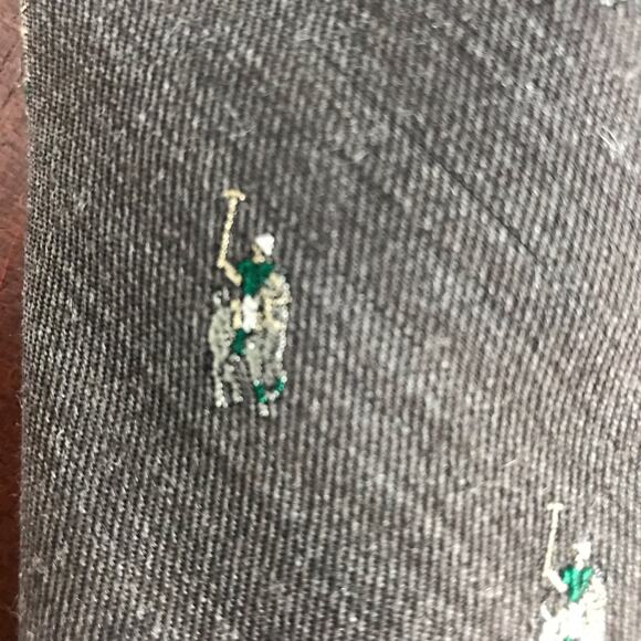 Robert Talbott VTG Silk & Wool Blend Gray Polo Classic Width Necktie Tie Horne's - Picture 3 of 7